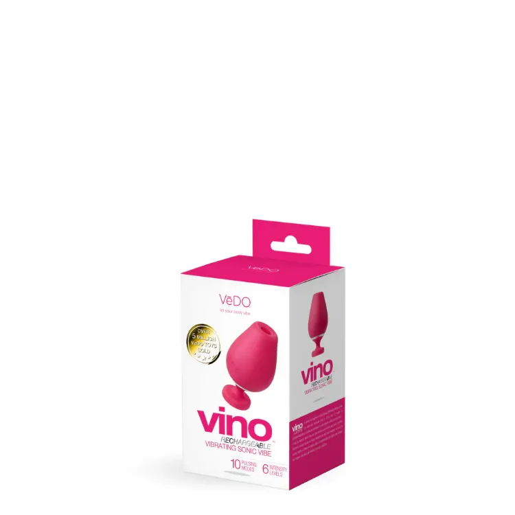 Image de VINO RECHARGEABLE VIBRATING SONIC VIBE- PINK - VEDO