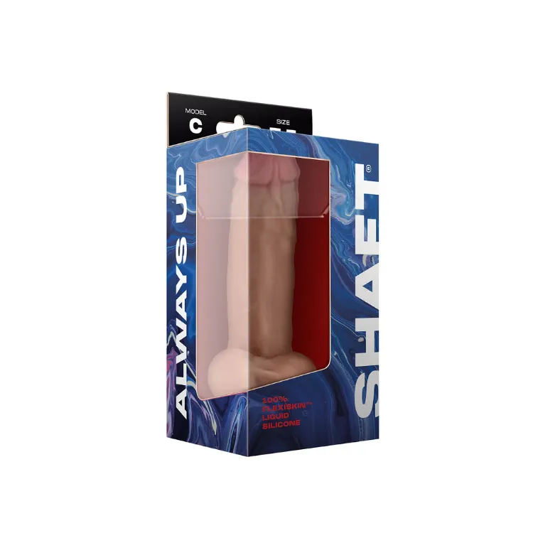 Image de Model C 7.5" Liquid Silicone Dong W/Balls - Pine SHAFT